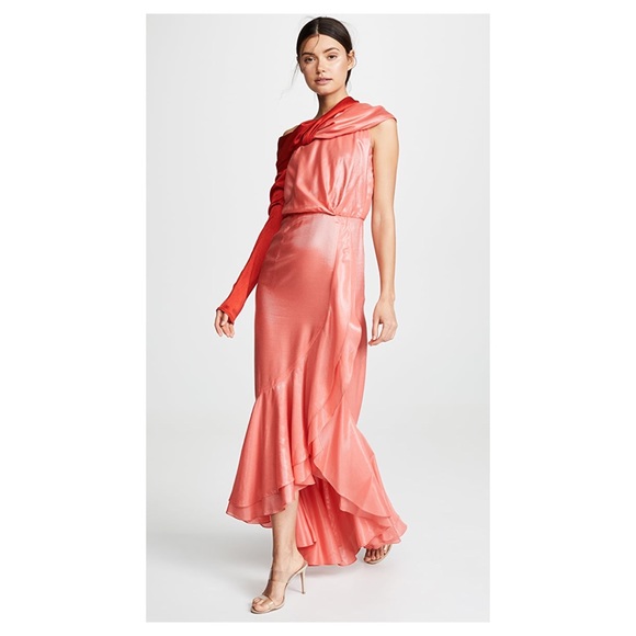 NWT Hellessy Eden Asymmetric Drape Gown - Picture 4 of 16